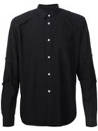 Comme Des Garçons Homme Plus Stitched Panel Shirt, Men's, Size: Medium, Black, Polyester