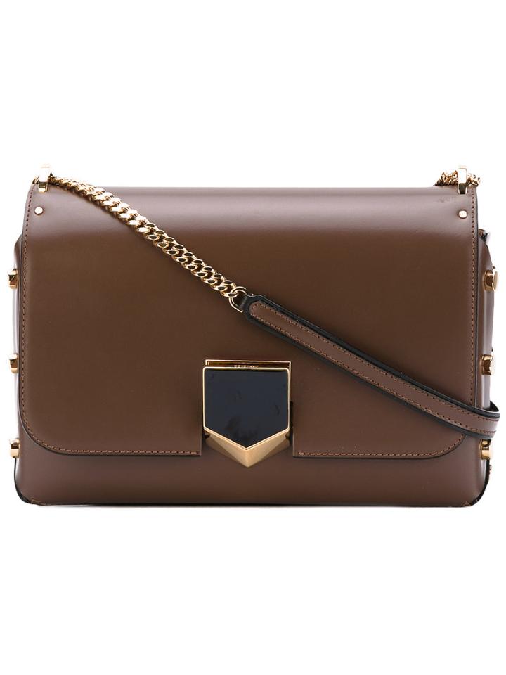Jimmy Choo - City Lockett Shoulder Bag - Women - Calf Leather - One Size, Brown, Calf Leather