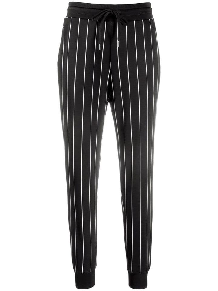 Love Moschino Pinstriped Jogging Trousers - Black