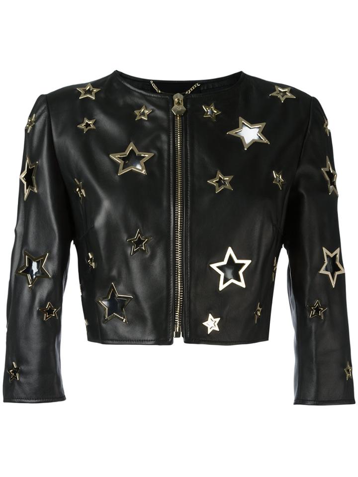 Philipp Plein Bolero Pelle Cannot Jacket - Black