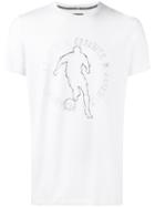Dirk Bikkembergs Logo Print T-shirt, Men's, Size: Medium, White, Cotton/spandex/elastane