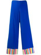 Mira Mikati Striped Cuff Trousers - Blue