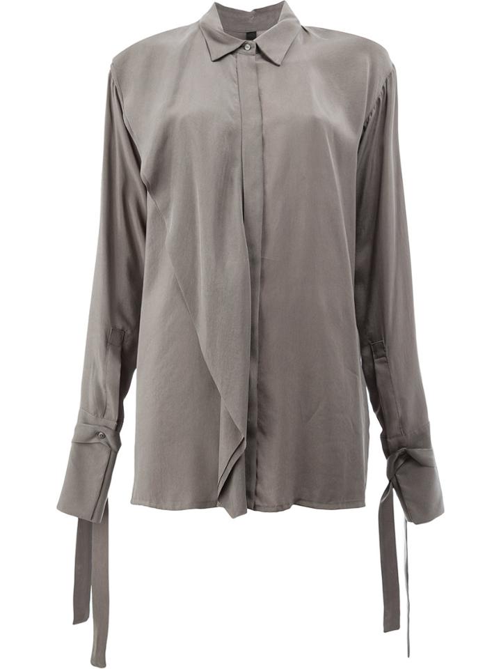 Ilaria Nistri Shirt With Foldover Detail - Grey