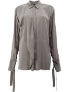 Ilaria Nistri Shirt With Foldover Detail - Grey