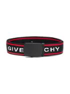 Givenchy Kids Adjustable Logo Belt - Black
