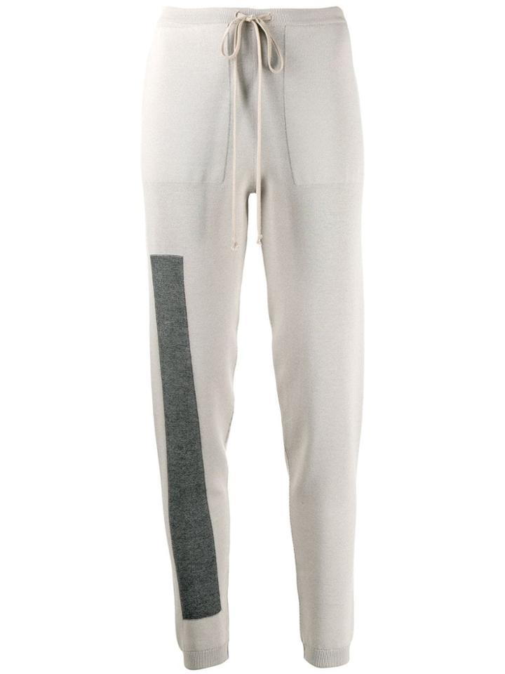 Rick Owens Contrast Panel Track Pants - Grey