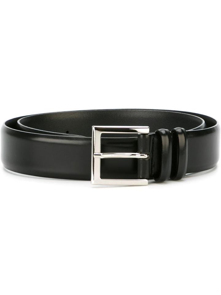 Orciani Classic Buckle Belt, Men's, Size: 105, Black, Leather