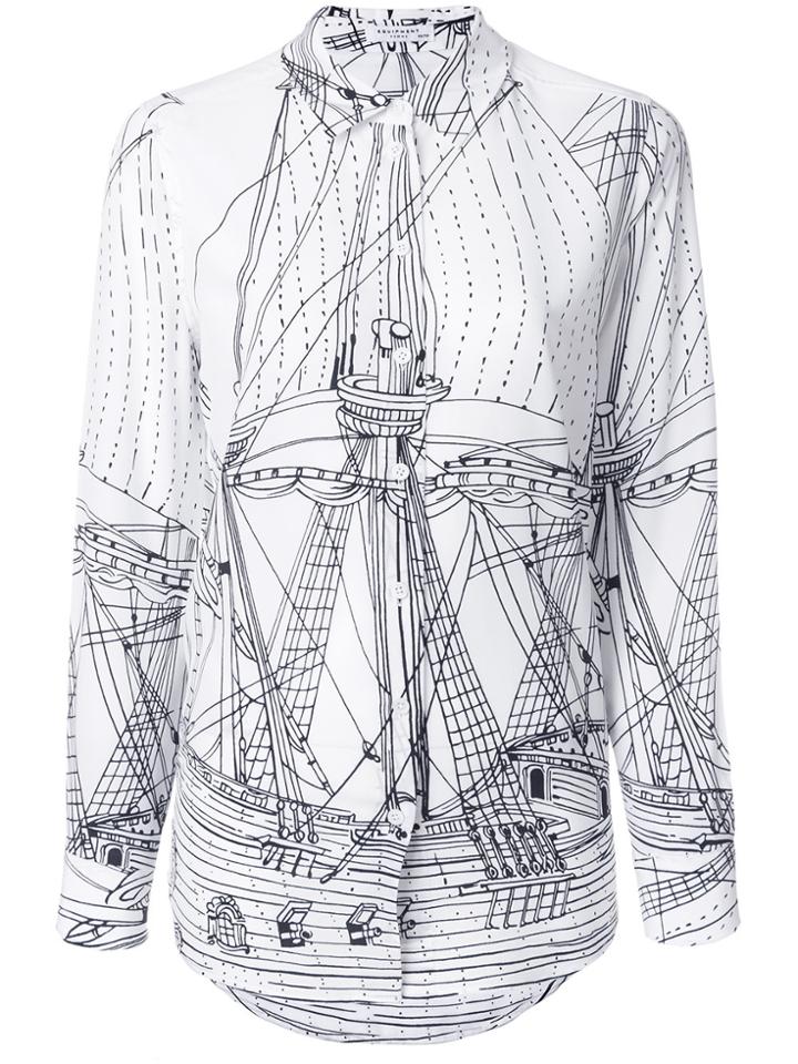 Equipment Ship Print Shirt - White