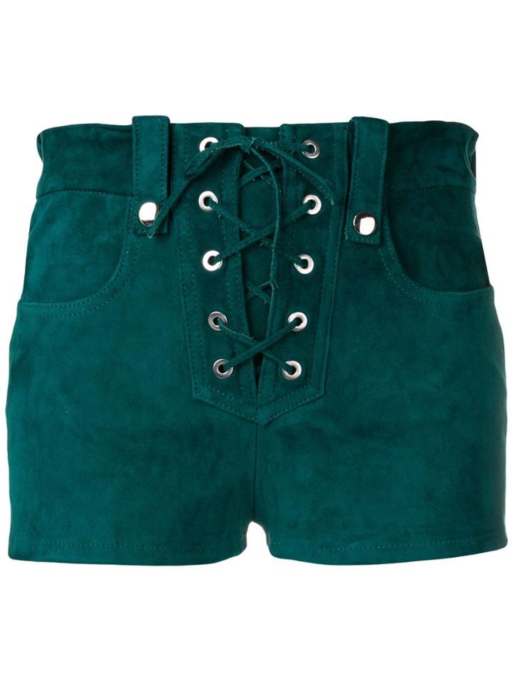 Manokhi Lace-front Shorts - Green