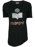 Isabel Marant Étoile - Logo Patch T-shirt - Women - Linen/flax - L, Black, Linen/flax