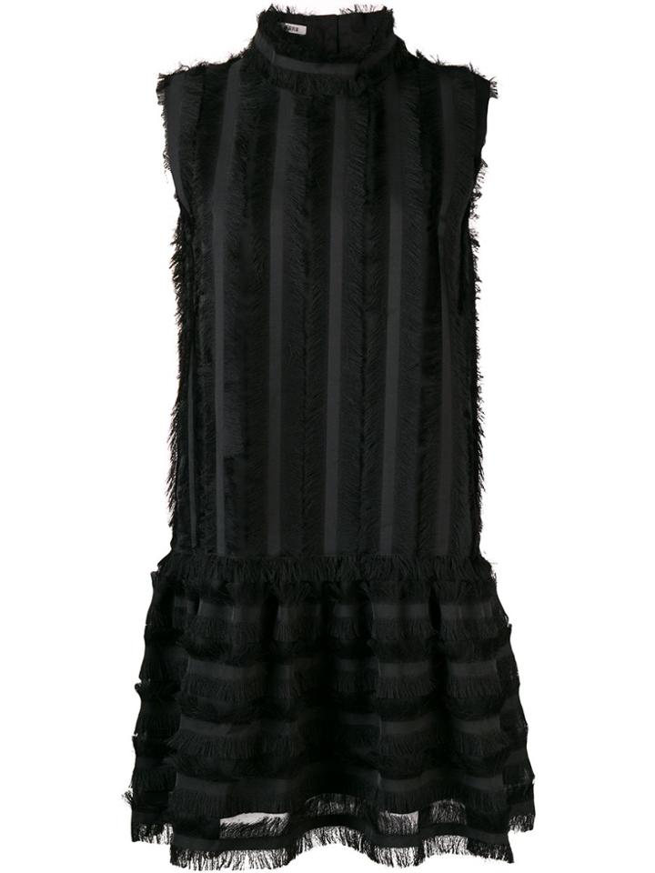 Maison Père Sleeveless Frayed Dress - Black