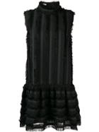 Maison Père Sleeveless Frayed Dress - Black