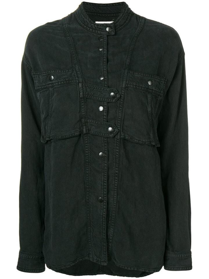 Isabel Marant Étoile Loaken Tonal-stitching Blouse - Black