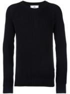 Ami Alexandre Mattiussi Raglan Sleeve Crew Neck Sweater, Men's, Size: Large, Blue, Cotton