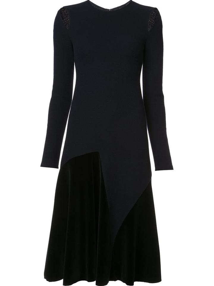 Derek Lam Cut Out Long Sleeve Dress, Women's, Size: 44, Blue, Viscose