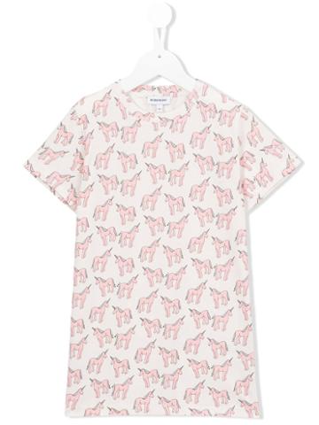 Au Jour Le Jour Kids Unicorn Print T-shirt, Girl's, Size: 8 Yrs, Pink/purple