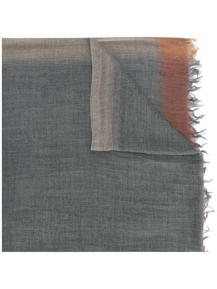 Fashion Clinic Timeless Frayed Edge Scarf, Men's, Grey, Cashmere