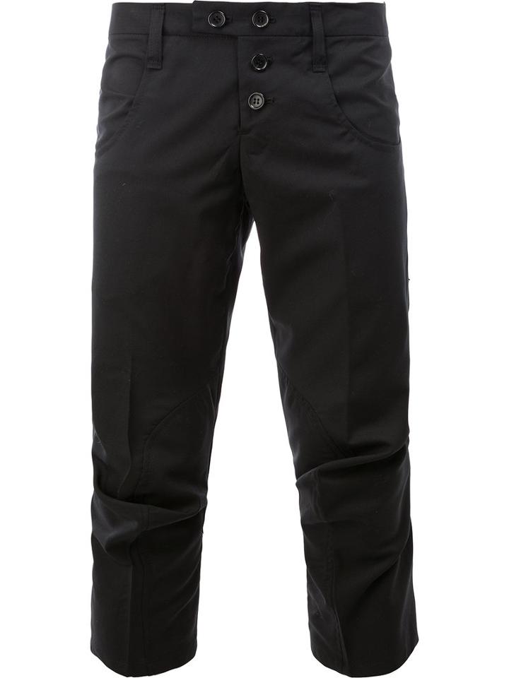 Christopher Nemeth Cropped Tailored Trousers, Men's, Size: Medium, Black, Cupro/wool