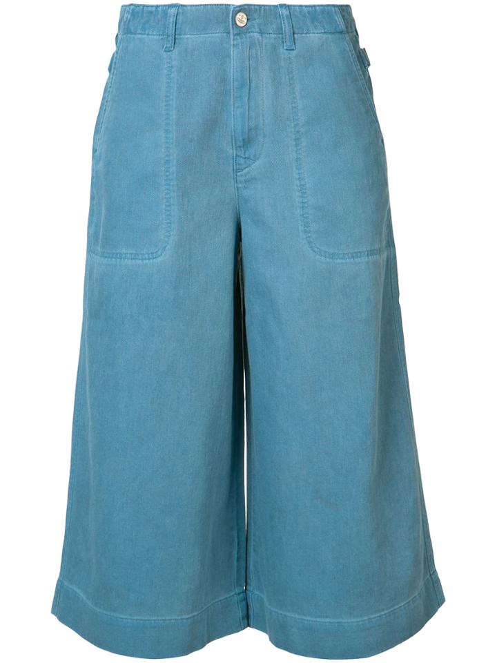 Vivienne Westwood Anglomania Denim Wave Culottes - Blue