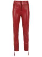 Andrea Bogosian Leather Skinny Pants - Red