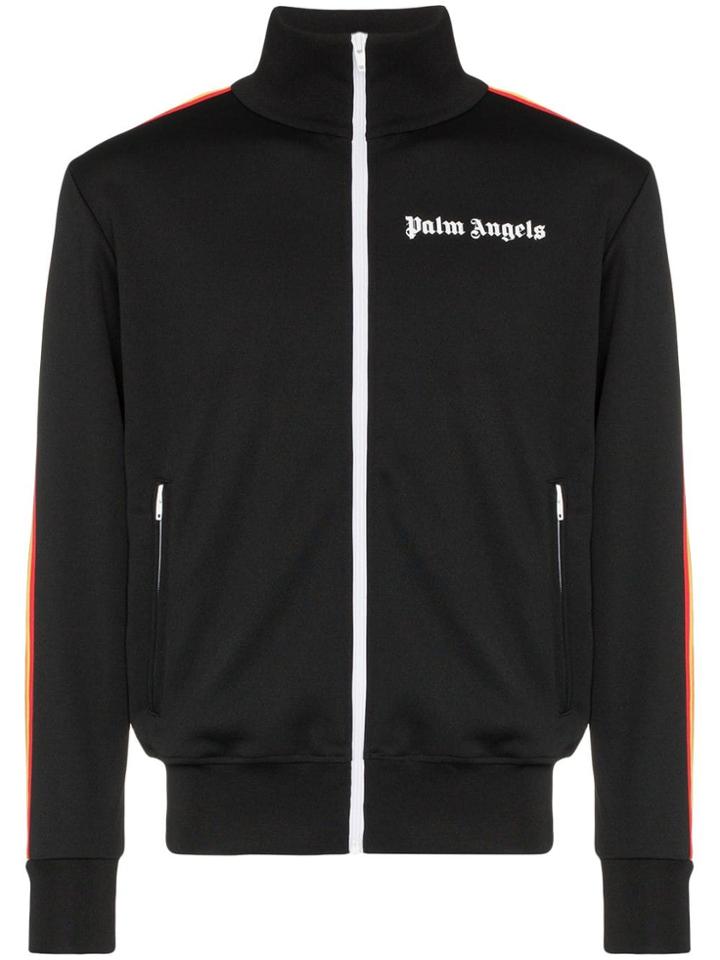 Palm Angels Rainbow Stripe Track Jacket - Black