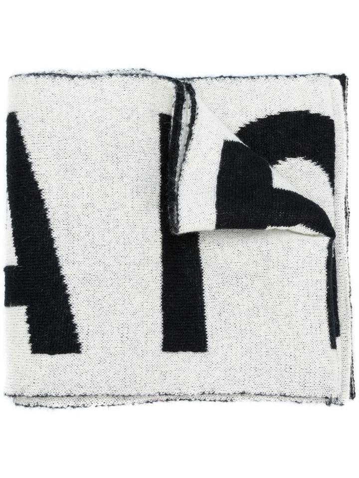 Faith Connexion Logo Print Scarf - White