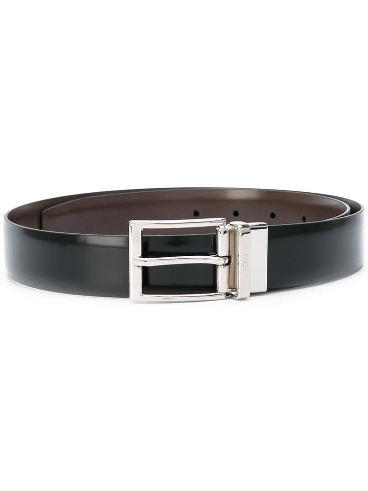 Tod's Classic Buckle Belt, Men's, Size: 90, Black, Calf Leather