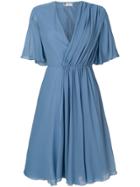 Lanvin Pleat Detail Dress - Blue