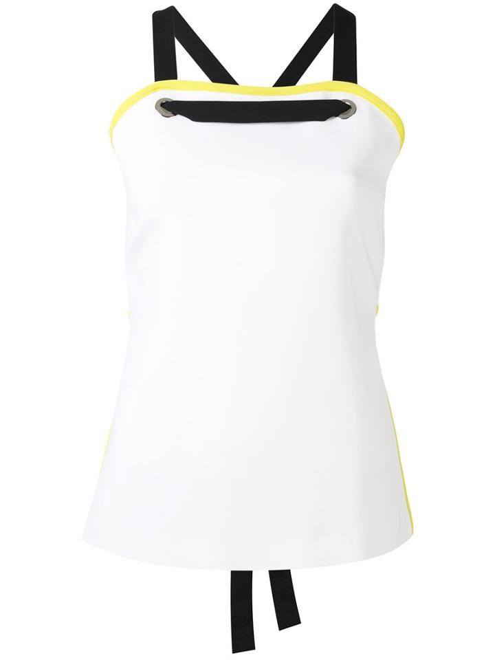 Iceberg - Cross-back Tank Top - Women - Polyester/spandex/elastane/viscose - 40, White, Polyester/spandex/elastane/viscose