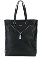 Diesel Zip-detailed Tote Bag - Black