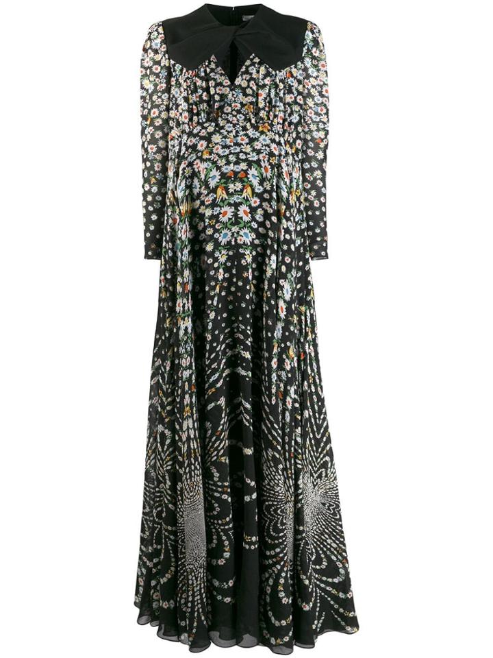 Givenchy Floral Evening Dress - Black