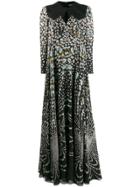 Givenchy Floral Evening Dress - Black