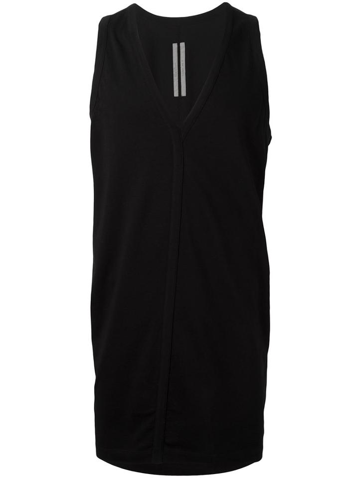 Rick Owens V-neck Tank Top, Men's, Size: Large, Black, Cotton