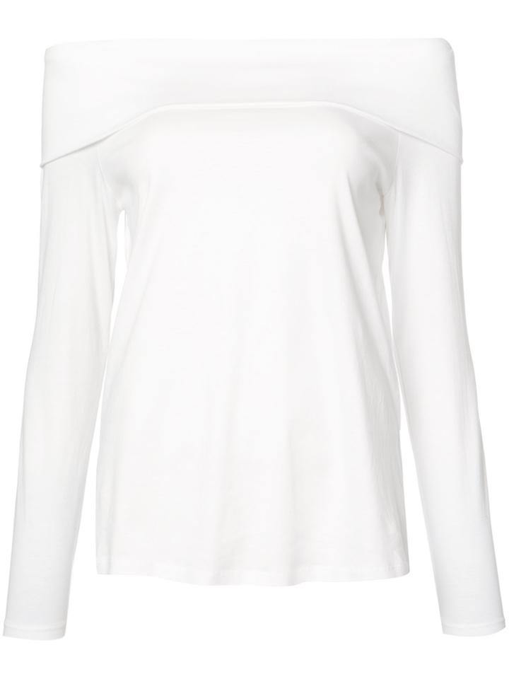 Tibi Off-the-shoulder T-shirt - White