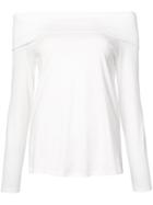 Tibi Off-the-shoulder T-shirt - White