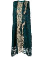 Antonio Marras Asymmetric Lace Panel Dress - Green