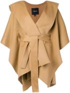 Theory Hooded Poncho - Nude & Neutrals
