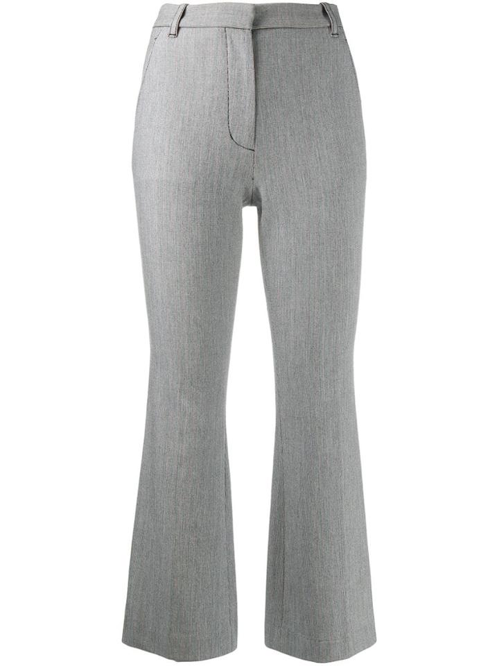 3.1 Phillip Lim Micro Houndstooth Print Tailored Trousers - Grey
