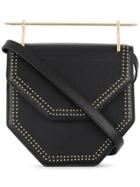 M2malletier M004 Amorfa Studded Shoulder Bag - Black