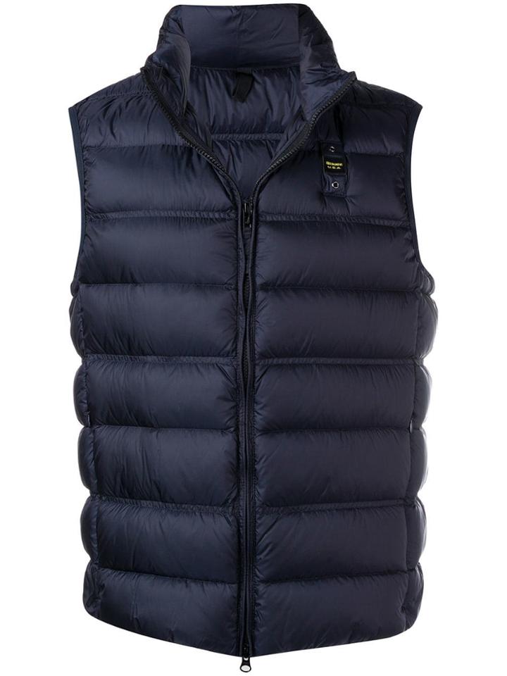 Blauer Zipped Padded Gilet - Blue
