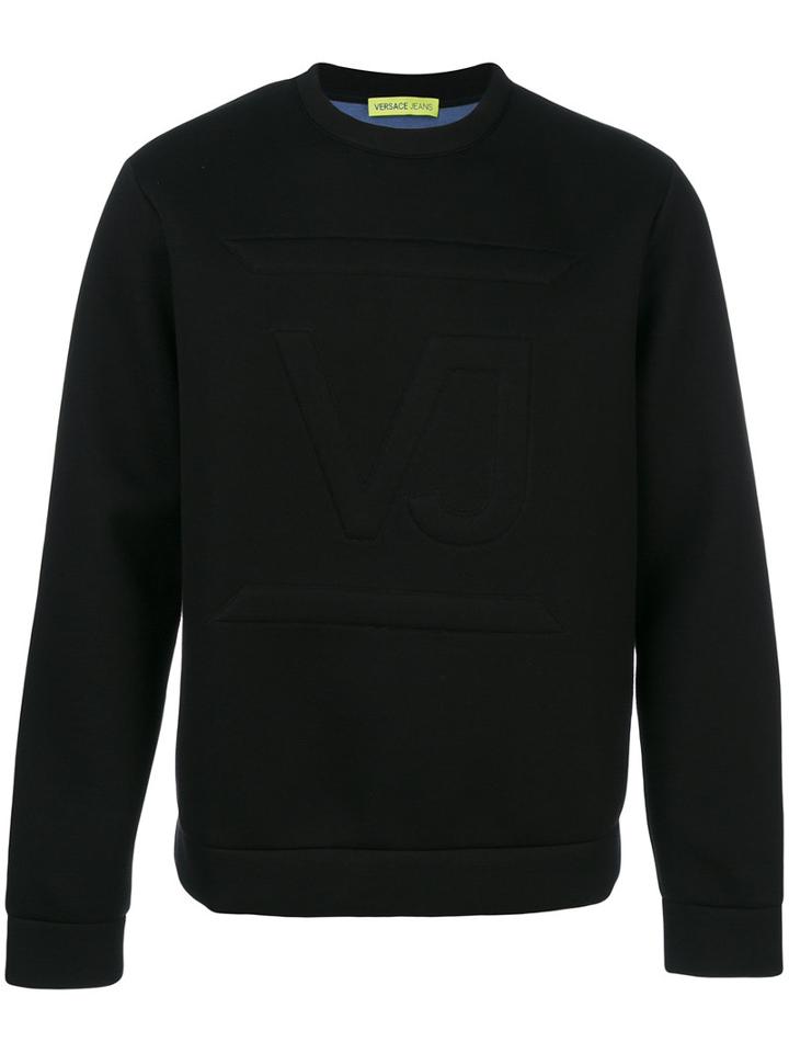 Versace Jeans - Embossed Logo Sweatshirt - Men - Cotton/viscose - Xl, Black, Cotton/viscose