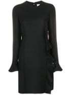 Valentino Ruffle Trimmed Dress - Black
