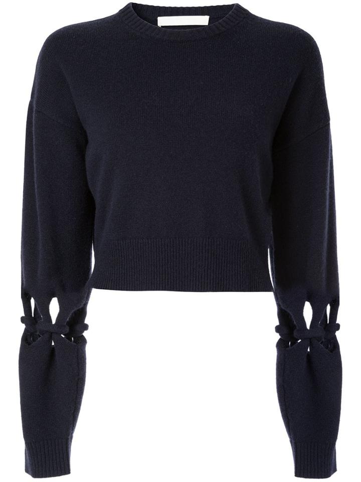 Dion Lee Knot Details Cropped Jumper - Blue