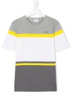 Boss Kids Teen Color Block T-shirt - Grey
