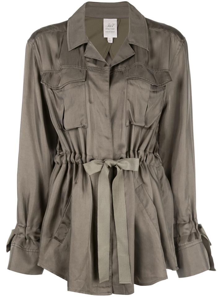 Cinq A Sept Twill Trench Coat - Green