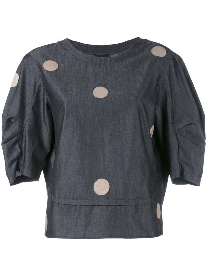 Emporio Armani - Polka Dot Blouse - Women - Cotton - 42, Black, Cotton