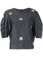 Emporio Armani - Polka Dot Blouse - Women - Cotton - 42, Black, Cotton