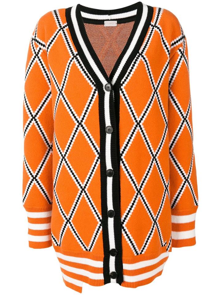 Mrz Diamond Knitted Cardigan - Orange