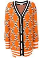 Mrz Diamond Knitted Cardigan - Orange