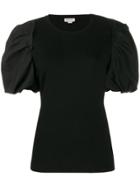 Alexander Mcqueen Short Puffed Sleeve Top - Black